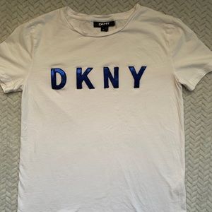 Women’s XS DKNY sequin logo shirt NEVER WORN
